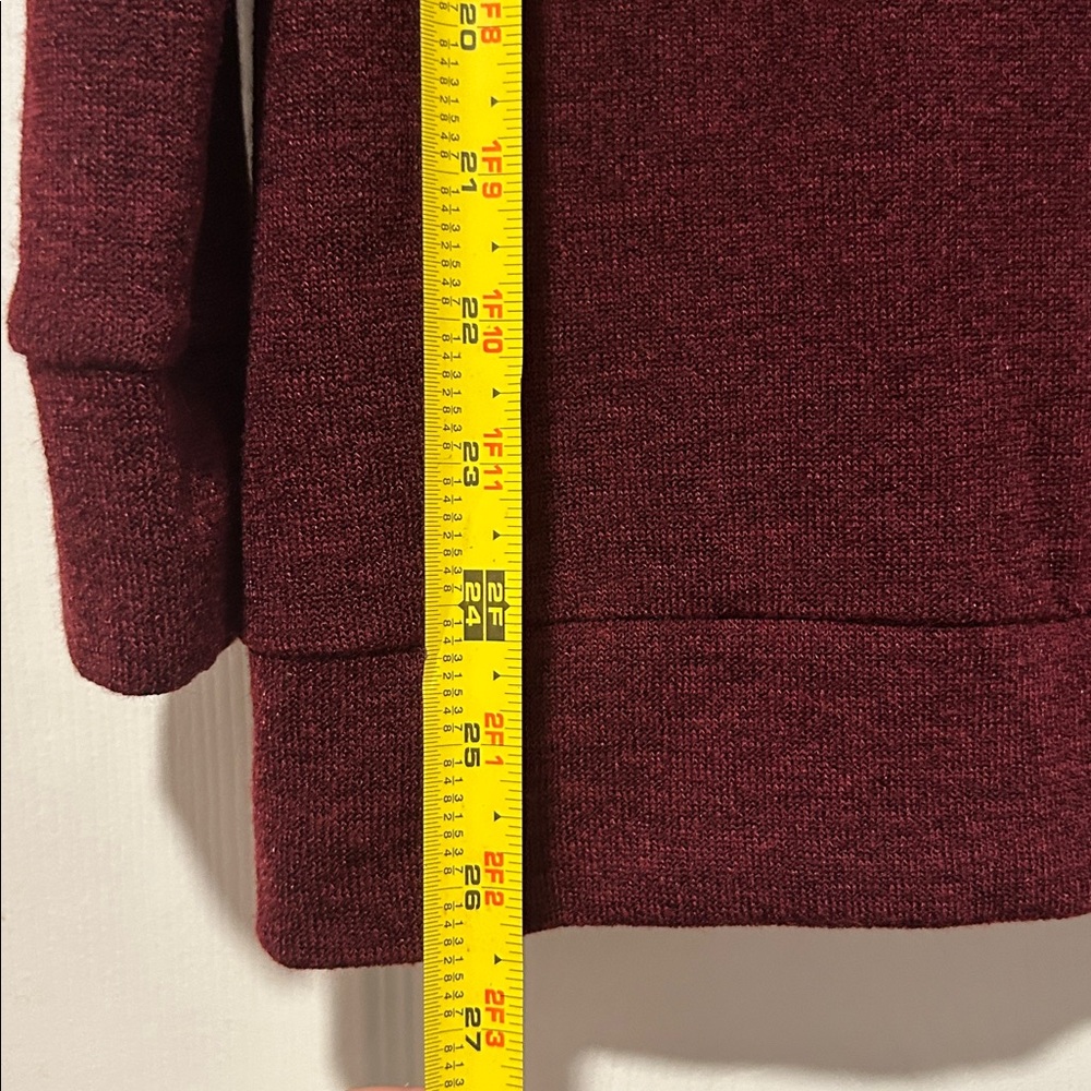 NWOT-Light Weight Sweater Small-You & Me Burgundy Long Sleeve Casual - Picture 7 of 11